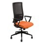 POLTRONA OPERATIVA NEREIDE ARANCIO C/BRACC. TESSUTO ECO TRATT. IGNIFUGO - NDAE/BRP/IA
