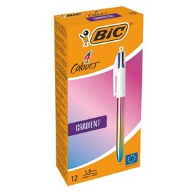 SCATOLA 12 PENNA SFERA A SCATTO 4 COLORI GRADIENT 1.0MM BICÂ® - 511034