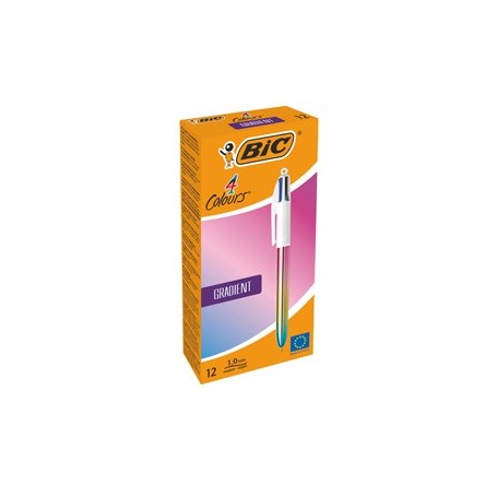 SCATOLA 12 PENNA SFERA A SCATTO 4 COLORI GRADIENT 1.0MM BICÂ® - 511034