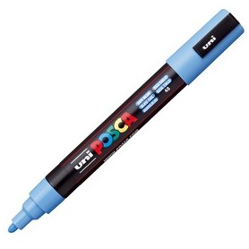 MARCATORE UNI POSCA PC5M BLU CIELO P. MEDIA - M PC5M BC