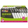 SCATOLA 100 GESSETTI TONDI 10X81MM BIANCHI DECO - MY/W100