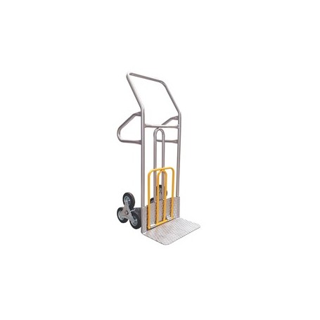CARRELLO SALISCALE IN ACCIAIO PORTATA MAX 280KG GRIGIO/GIALLO - C059