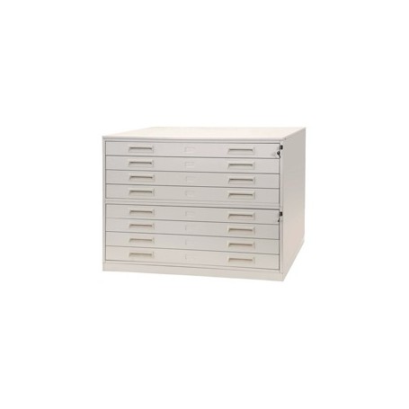 PORTADISEGNI ORIZZONTALE A 8 CASSETTI PER FOGLI A0 METALLO 137X96X122CM - D7283