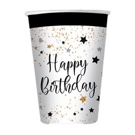 8 BICCHIERI IN CARTA CC.200 HAPPY BIRTHDAY BIG PARTY - 74546