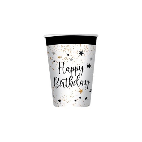 8 BICCHIERI IN CARTA CC.200 HAPPY BIRTHDAY BIG PARTY - 74546