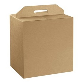 SCATOLA PANETTONE+BOTTIGLIA L280XP200MM H350MM LISCIO AVANA SCOTTON - 38535