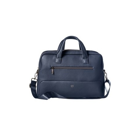 BORSA C/MANICI GATE TRENDED ECOPELLE DIM. 41X30X15CM BLU INTEMPO - 9236GAT32