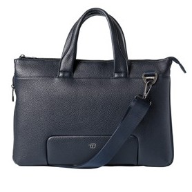 BORSA C/MANICI ESPANDIBILE GATE TRENDED ECOPELLE DIM.41X30X7CM BLU INTEMPO - 9234GAT32