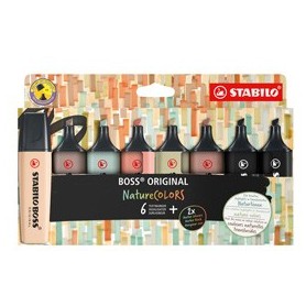 ASTUCCIO 8 EVIDENZIATORI STABILO BOSS NATURECOLORS - 70/8-2-1