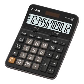 CALCOLATRICE DA TAVOLO DX-12B NERO DISPLAY EXTRA LARGE 12 CIFRE CASIO - DX-12B-W-EC