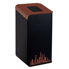 GETTACARTE RUBIK EVO MARRONE 80LT CON SPORTELLO PER LA RACCOLTA DIFFERENZIATA - 789299
