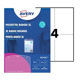 CONF. 50 PORTA BADGE A6 IN PLASTICA 105X148MM