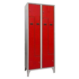 ARMADIO SPOGLIATOIO IN METALLO SALVASPAZIO A 4 ANTE A L 80X50XH195CM GRIGIO CON - 717/2P/L/SRAL3000