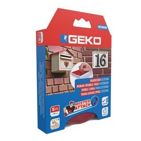 NASTRO BIADESIVO OUTDOOR MISTER ATTACH 19MMX5M GRIGIO/ROSSO GEKO - 8200800002