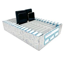 CONTENITORE PORTACELLULARI IN CARTONE C/STAMPA 30 POSTI INDUSTRIA UMBRA - 020EXPOTEL/S