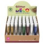 DISPLAY 40 FLACONI GLITTER BIO GRANA FINE 10ML COLORI ASSORTITI DECO - 13390/A40