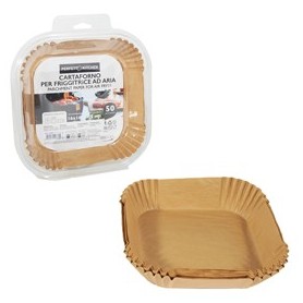 CONF 50 VASCHETTE CARTAFORNO PER FRIGGITRICE AD ARIA IN ASTUCCIO 16 X 16 X H4