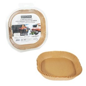 CONF 50 VASCHETTE CARTAFORNO PER FRIGGITRICE AD ARIA IN ASTUCCIO 20 X 20 X H4