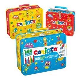 VALIGETTA 100 PENNARELLI + ALBUM DA COLORARE CARIOCA - 42500