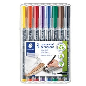 BUSTA 8 PENNARELLI LUMOCOLOR PERMANENT 313 SF 0.4MM - 313WP8