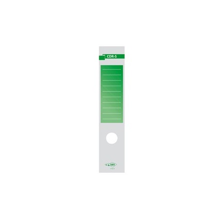 BUSTA 10 COPRIDORSO CDR-S CARTA ADESIVA VERDE 7X34