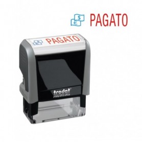 TIMBRO PRINTY OFFICE ECO 47X18MM "PAGATO" TRODAT - 43265.