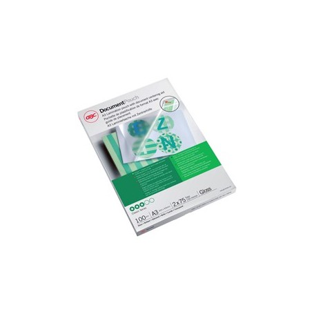 SCATOLA 100 POUCHES 2X75MIC 303X426MM A3 GBC - 3200745