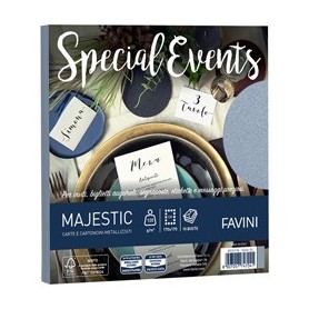 10 BUSTE SPECIAL EVENTS 120GR 170X170MM ARGENTO 03 FAVINI - A57U118