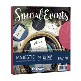 10 BUSTE SPECIAL EVENTS 120GR 170X170MM ROSSO 08 FAVINI - A57C118