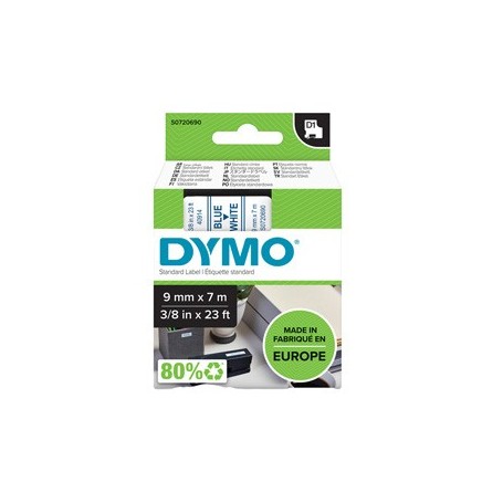 NASTRO DYMO TIPO D1 (9MMX7M) BLU/BIANCO 409140 - S0720690