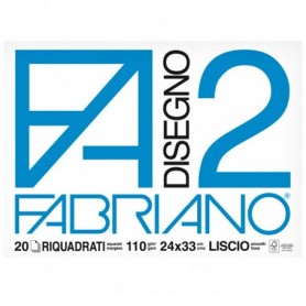 BLOCCO FABRIANO2 (24X33CM) 20FG 110GR LISCIO SQUADRATO 4 ANGOLI - 6201516