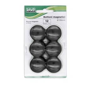 BLISTER 12 MAGNETI MR-30 NERO DIAM.30MM - MR-30-N
