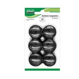 BLISTER 12 MAGNETI MR-40 NERO DIAM.40MM - MR-40-N