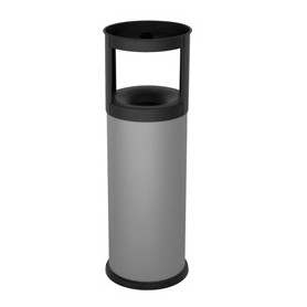 GETTACARTE AUTOESTINGUENTE CON POSACENERE 25L IN ACCIAIO GRIGIO STILCASA - 572/G