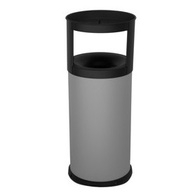 GETTACARTE AUTOESTINGUENTE CON POSACENERE 40L IN ACCIAIO GRIGIO STILCASA - 570/G