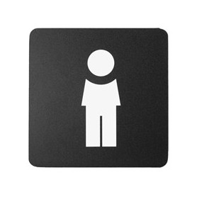 PITTOGRAMMA TOILETTE UOMO 16X16CM PVC NERO/BIANCO STILCASA - PR1-U