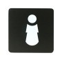 PITTOGRAMMA TOILETTE DONNA 16X16CM PVC NERO/BIANCO STILCASA - PR2-D