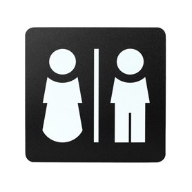 PITTOGRAMMA TOILETTE UOMO/DONNA 16X16CM PVC NERO/BIANCO STILCASA - PR3-UD