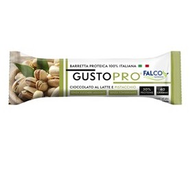 BARRETTA PROTEICA GUSTOPRO 40GR CIOCCOLATO AL LATTE E PISTACCHIO FALCO - 01-0404