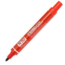MARCATORE PENTEL PEN N50 ROSSO P.TONDA - N50-B