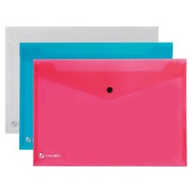 BUSTA CON BOTTONE PULL COLORATA 21X29.7CM - 111355