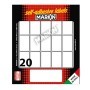 ETICHETTA ADESIVA BIANCA 34X21MM (10FOGLI X 20ETICHETTE) MARKIN - X10027