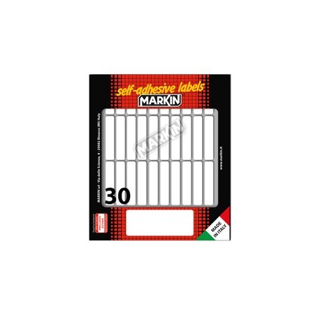 ETICHETTA ADESIVA BIANCA 46X10MM (10FOGLI X 30ETICHETTE) MARKIN - X10031