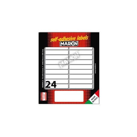 ETICHETTA ADESIVA BIANCA 56X10MM (10FOGLI X 24ETICHETTE) MARKIN - 10037