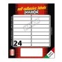 ETICHETTA ADESIVA BIANCA 56X10MM (10FOGLI X 24ETICHETTE) MARKIN - 10037