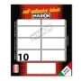 ETICHETTA ADESIVA BIANCA 56X26MM (10FOGLI X 10ETICHETTE) MARKIN - 10040
