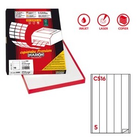 ETICHETTA ADESIVA C/516 BIANCA 100FG A4 40X297MM (5ET/FG) MARKIN - X210C516