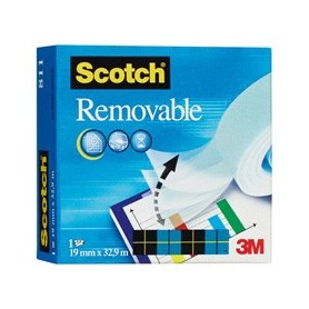 NASTRO ADESIVO SCOTCHÂ® MAGICÂ¢ 811-1933 INVISIBILE RIMOVIBILE 19MMX33MT - 7000029163