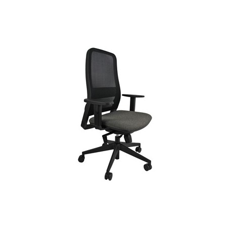 POLTRONA SEMIDIREZIONALE TITAN NERO C/ BRACCIOLI REGOLABILI - TTN/BR2D/SN