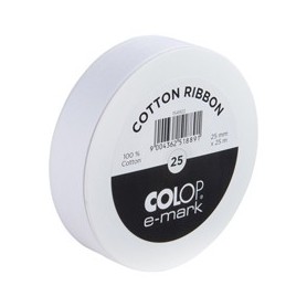 NASTRO IN COTONE E-MARK 25MMX25M BIANCO COLOP - 154.922.00